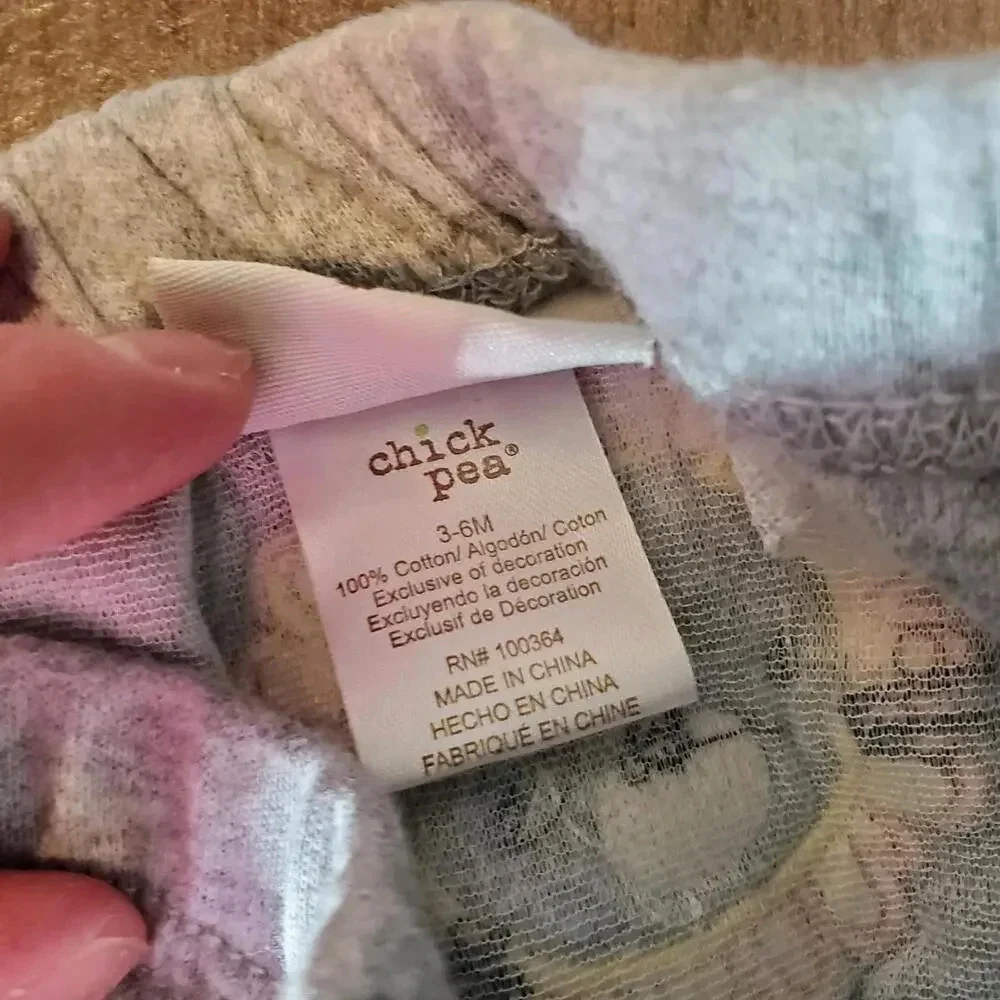 Carter's and Chick Pea Unisex Baby Pants Bundle Size 3-6 Months